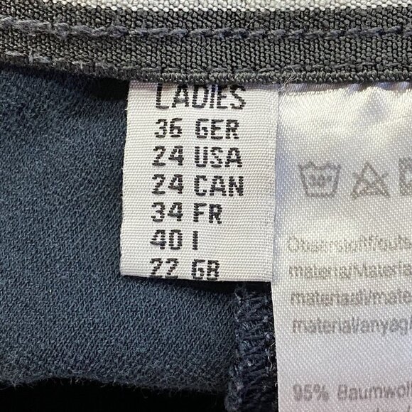 Equestrian ELT Riding Pants Leg Patches Horse Ladies Blue 24/XS 1-25 - Picture 7 of 9